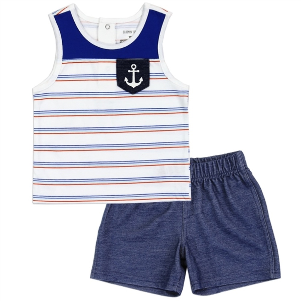 Bloomin Baby Boys Infant Nautical Short Set NWT